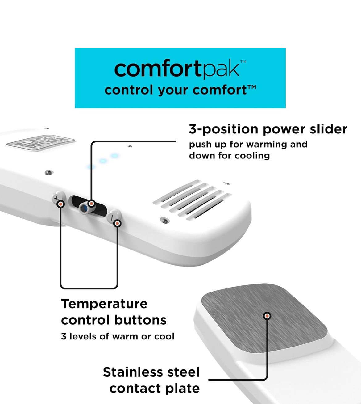 BLACK+DECKER Comfortpak, Draagbare Verkoelings- en Verhittingstoestel, Obsidiaanswart (BCWCC101-01)