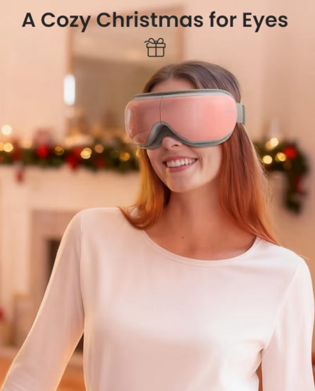 Eyeris 1 Eye Massager w/ Heat, Smart Sleep Mask for Dry Eyes Relax, Reduce Strain - (Pink)