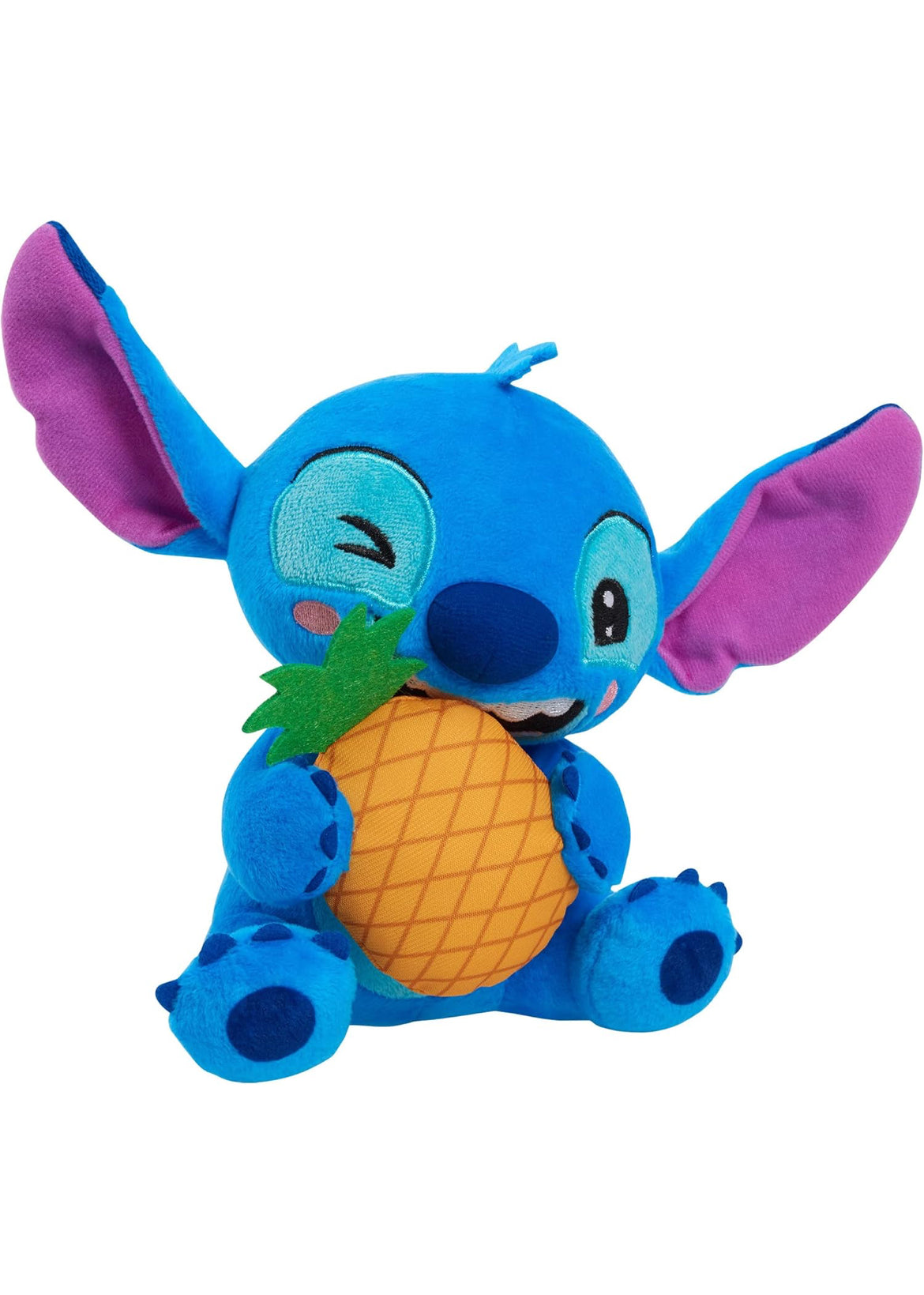 Disney Stitch Small Plush Stitch and Pineapple, Stuffed Animal - Kids Toys for Ages 2 Up by Just Play