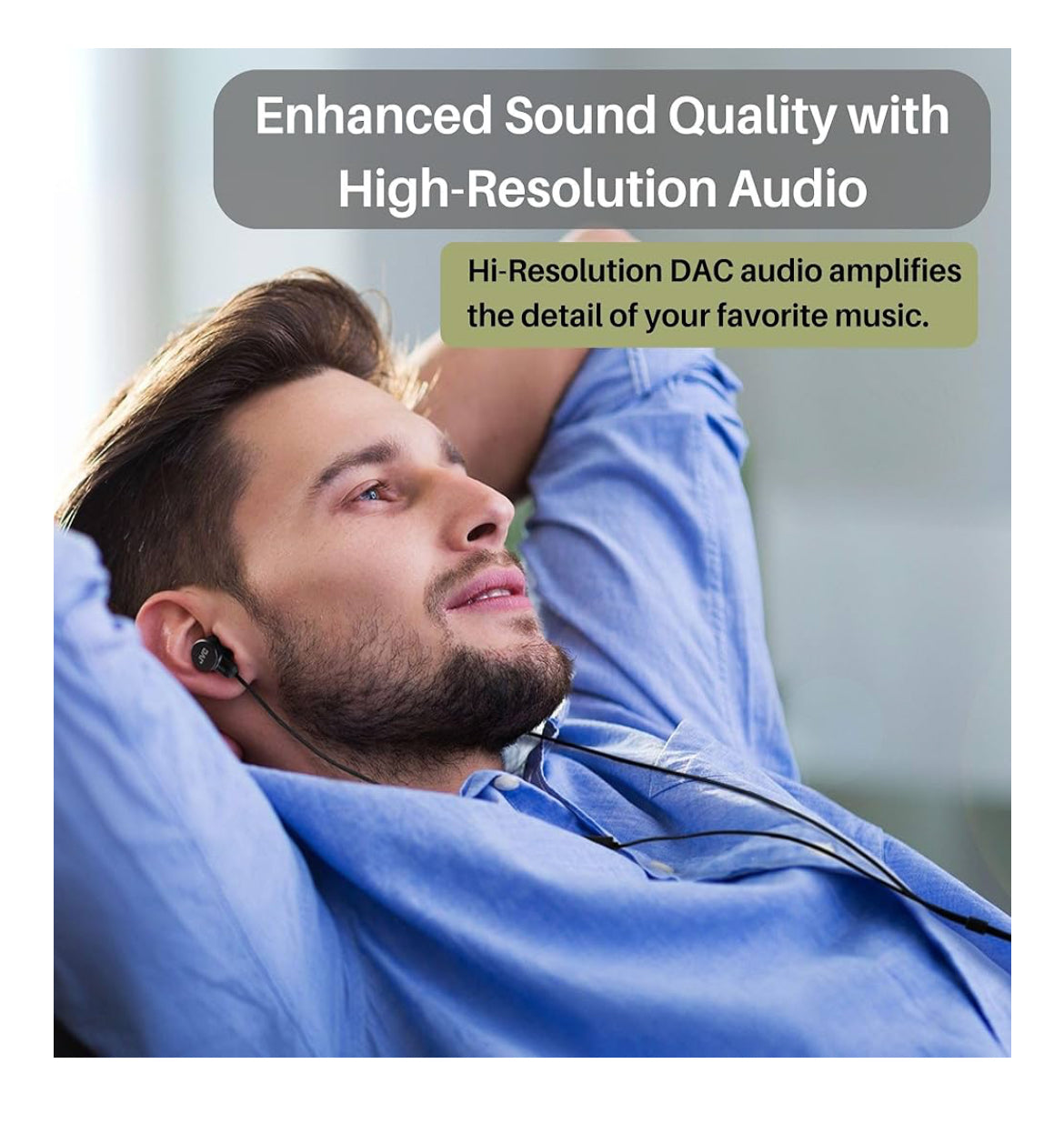 Écouteurs USB-C filaires JVC – Isolation phonique – DAC – Audio haute résolution – Micro intégré avec fonction mute – Embouts en silicone confortables – Télécommande 3 boutons – Plug & Play – HAFR29UC