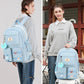 Backpack for girls Laptop Backpacks 15.6 Inch College Cute Bookbag Anti Theft Primary Elementary School Bag Casual Daypack for Teens Girl Women Students (Blue)