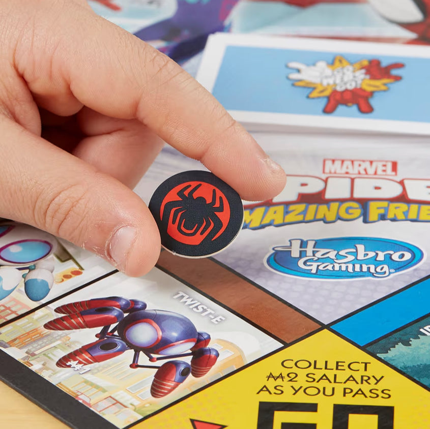Monopoly Junior: Marvel Spidey and His Amazing Friends Edition Board Game w/ Artwork from The Animated Series