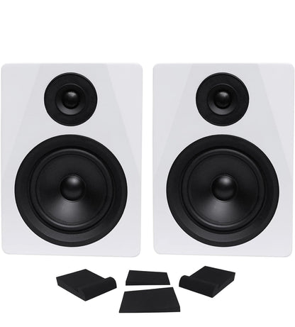Rockville 2 DPM5W Dubbel Aangedrewe 5.25" 300w Aktiewe Opnameateljee Monitors+Pads
