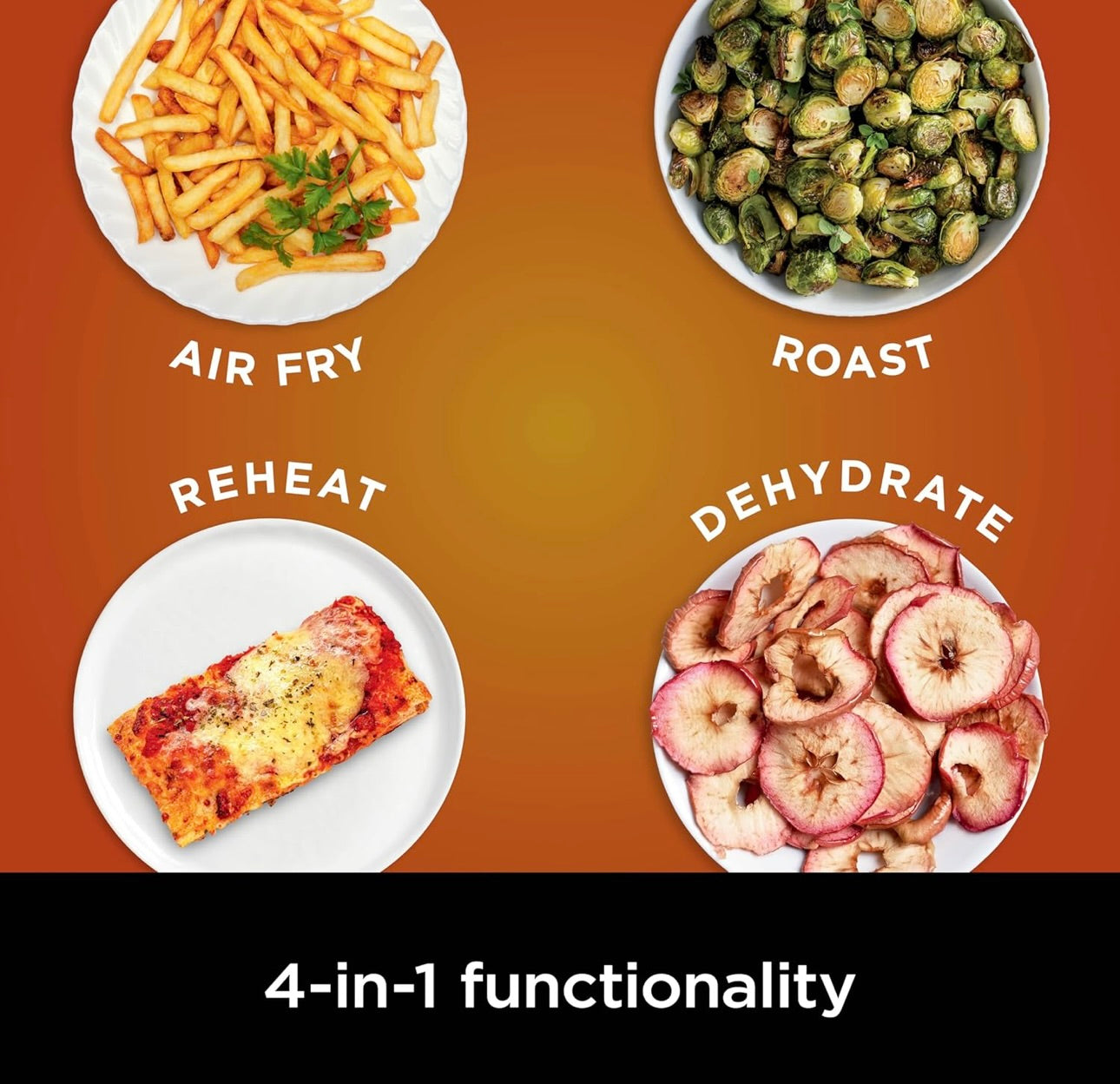 Ninja Air Fryer Pro 4-in-1 with 5 QT Capacity, Air Fry, Roast, Reheat, Dehydrate, Air Crisp Technology with 400F for hot, 120 Volts, Nonstick Basket & Crisper Plate, Grey, AF141