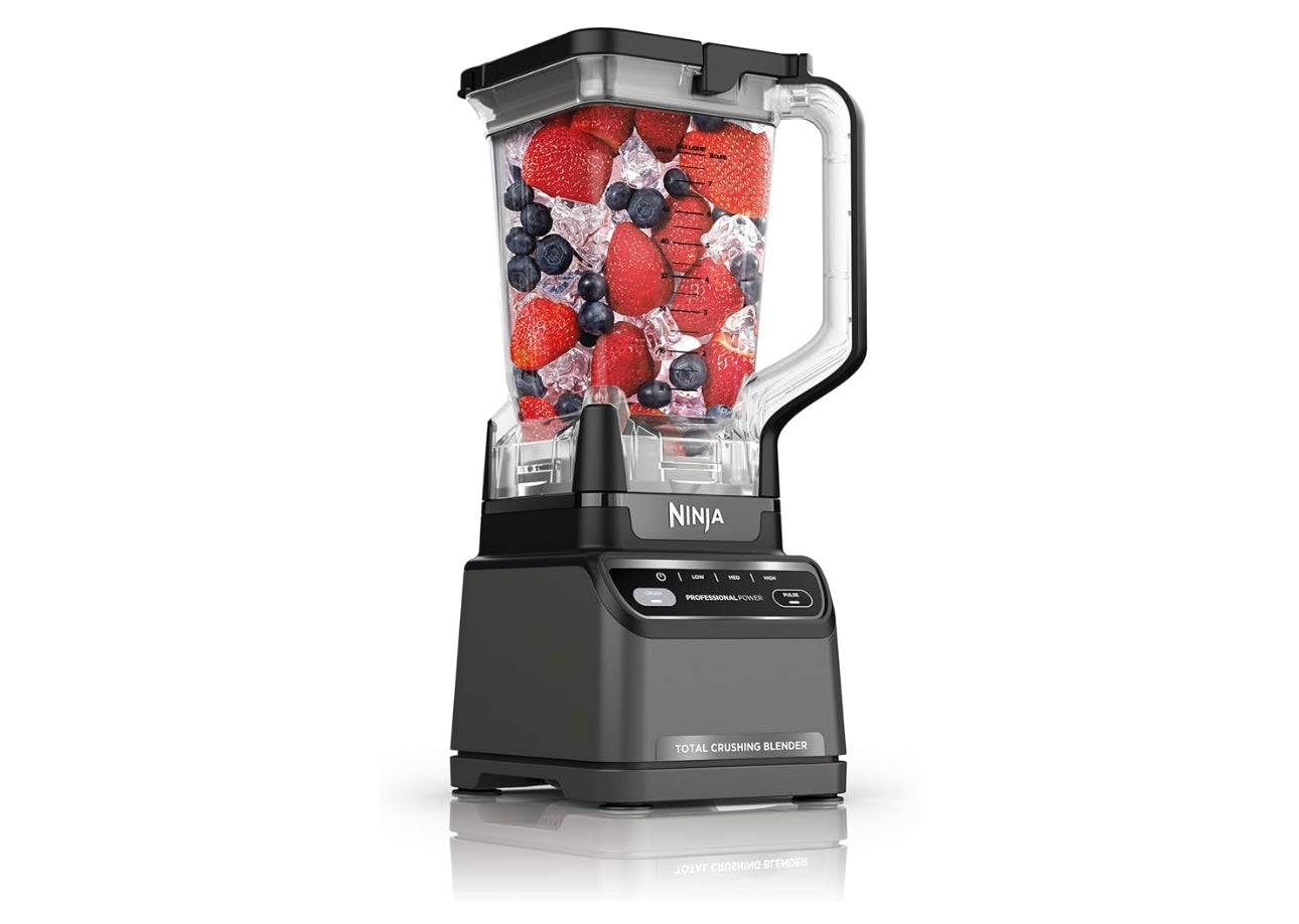 Ninja BR201AMZ Professional Blender 2.0, 1200 Watts, Auto-iQ Program, Total Crushing Blades, 72-oz. Pitcher Dishwasher-Safe Parts -  Dark Grey