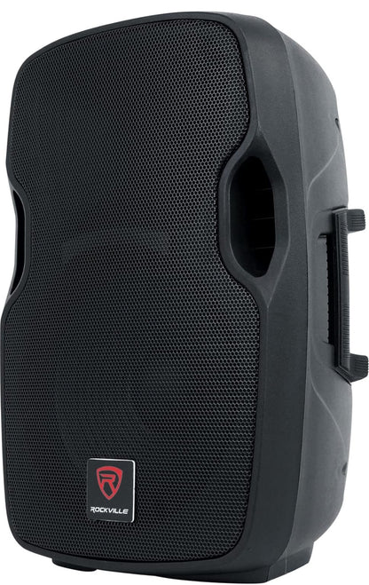 Rockville BPA12 600W 12" Aangedrewe Aktiewe DJ PA Luidspreker, Bluetooth, USB/SD Insette, Draagbaar, Ideaal vir Geleenthede en Opvoerings