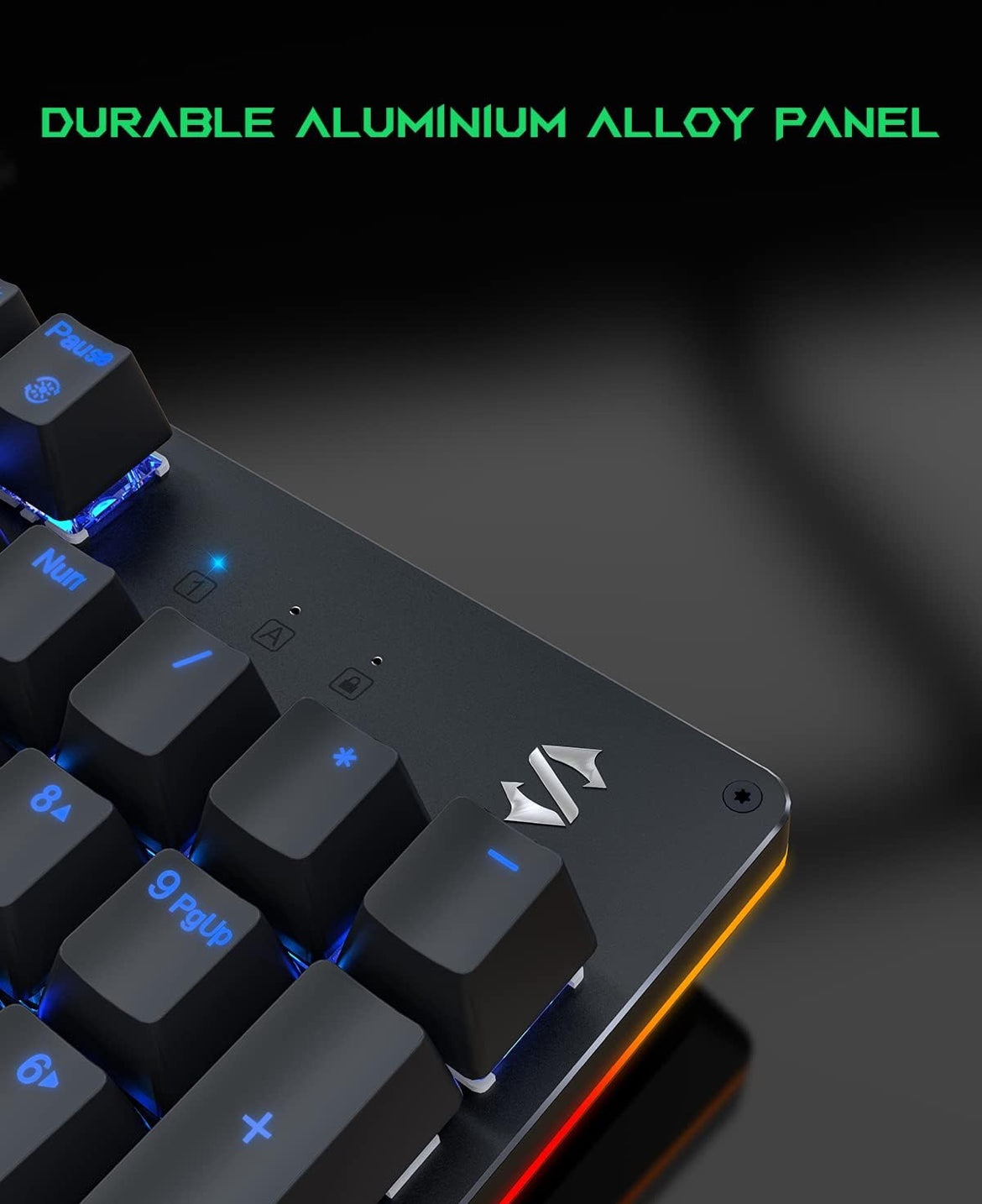Black Shark RGB Mechanical Gaming Keyboard LED Backlit Wired Keyboard - NEW