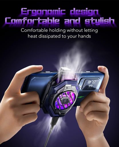 Selfoonverkoeler Black Shark Fun Cooler 3Pro, Selfoonradiator met Slaaptydhouer/Waaier Spoedinstelling (Pers)