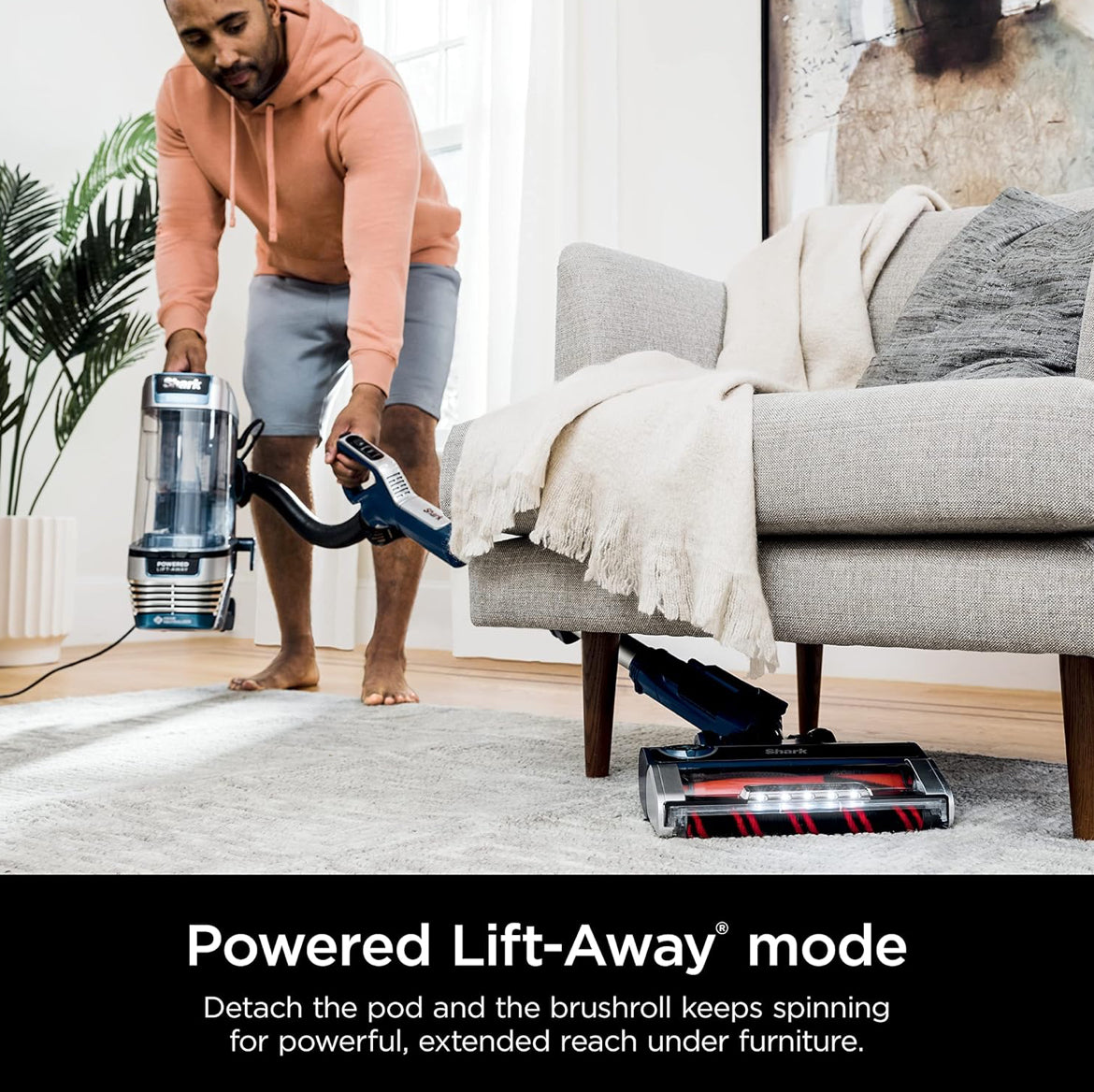 Shark Upright Vacuum, Stratos with DuoClean PowerFins, HairPro, Powered Lift-Away - NEW