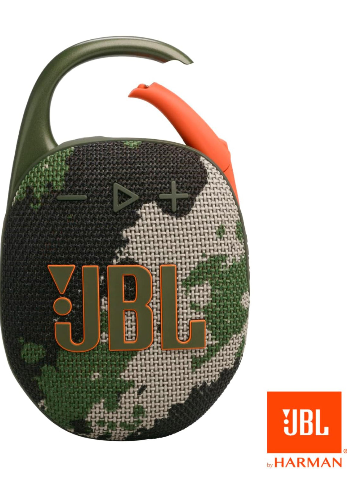 JBL Clip 5 - Ultra-Portable, Waterproof & Dustproof Bluetooth Speaker, Big Pro Sound with Punchy bass - (Squad)