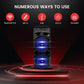Portable Bluetooth PA Speaker System 8" 600W Rechargeable w/ Dual Subwoofer, Microphone In, Party Lights, USB, Radio, Remote