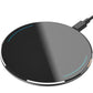 New Anti-Slip Wireless Charger 15W Max Fast Charging Pad Compatible w/ iPhone,Samsung Galaxy - Black