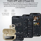 Open Ear Clip Earbuds, Lightweight Comfort 40H Play BT w/ Smart Digital Display - Khaki