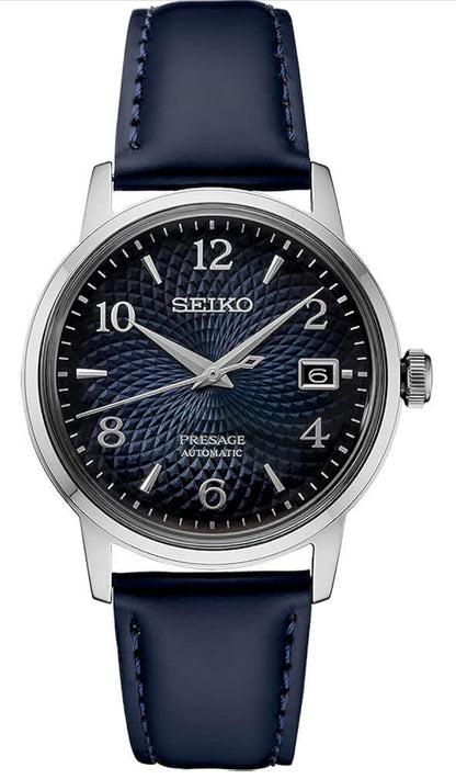 SEIKO Outomatiese Horlosie vir Mans - Presage Cocktail Time - Patroonontwerp met Goue Syfers en Datumkalender, 50m Waterbestand
