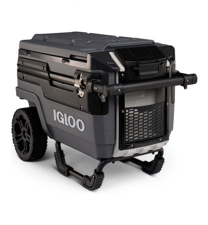 Heavy Duty Insulated Cooler Trailmate Journey 70qt Wheeled Cooler  - Insulated Hard Shell Ice Chest (Black)