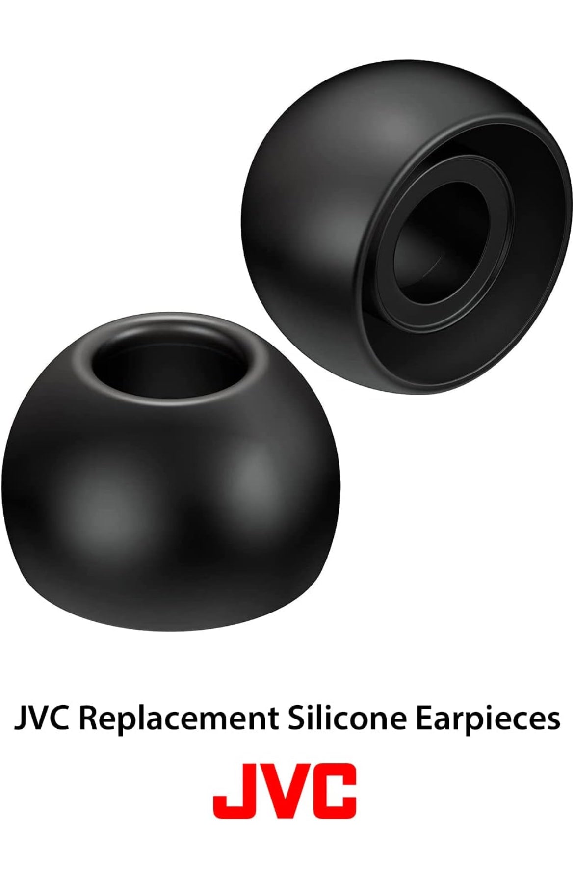 JVC-vervangingssilikoonoorfone – Stel van (6) oorpunte, pas by baie JVC-modelle (medium) - EPFX2MZ (deursigtig)