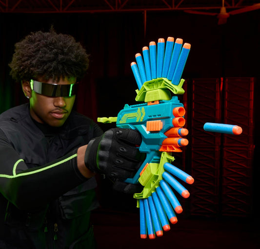 Nerf Rebel Ops Ammohawk Blaster20 Foam Darts & 2 Dartshields, Outdoor Action Play - (Ages 8+)