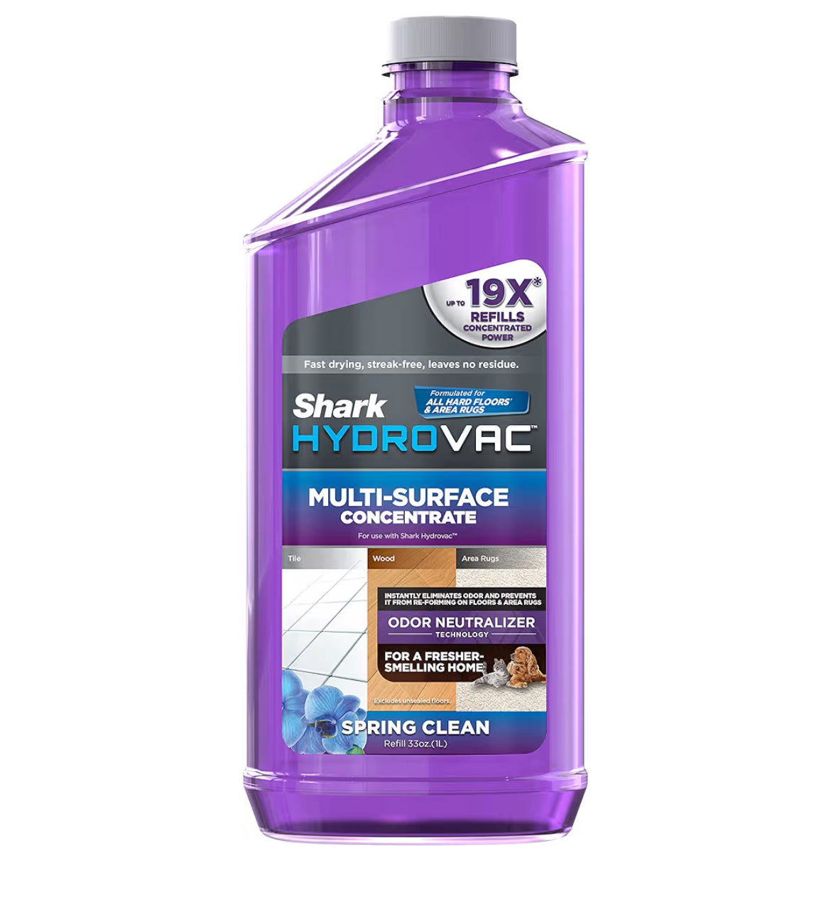 Shark HydroVac Multi-Surface 33-Oz. Concentrate with Odor Neutralizer -  Spring Clean Scent