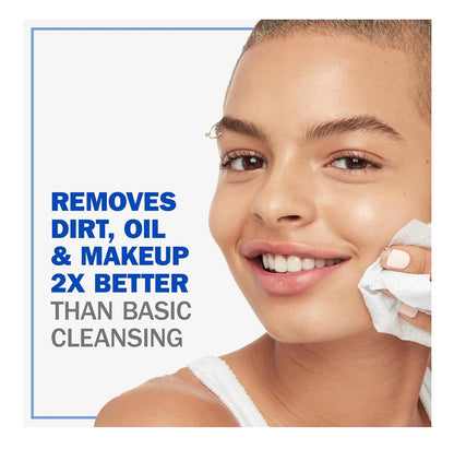 Olay Skoonmaakdoekies, Daaglikse Gesigsbehandelings, Krag van ’n Grimeringverwyderaar, Afskropmiddel, Toner, Masker en Skoonmaakmiddel Vitamienkompleks-geïnfuseerde Formule (66 st)