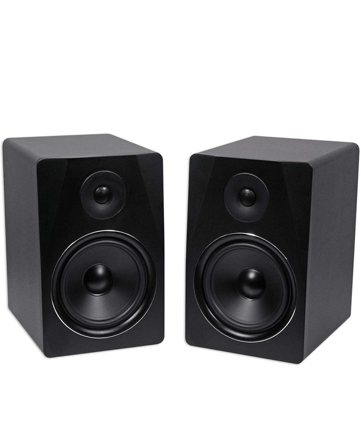 Rockville APM8B Powered USB Studio Monitor Speaker Pair in Black, 8", 2-Way, 500W, EQ, MDF Wood, RCA/XLR
