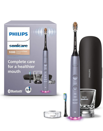 Philips Sonicare DiamondClean Smart 9300 Elektriese Tandeborsel, Soniese Tandeborsel met Toepassing, Druksensor, Borselkopbespeuring, 4 Borselmodusse en 3 Intensiteitsvlakke -Grys, Model HX9903/45