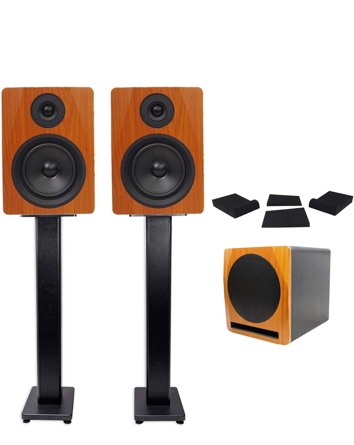Rockville Apm6c 6.5" 2-Way 350W Active/Powered USB Studio Monitor Speakers Pair