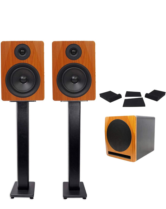 Rockville Apm6c 6.5" 2-rigting 350W Aktiewe/Aangedrewe USB Ateljee Monitorluidsprekers Paar