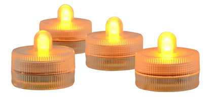 KITOSUN Submersible LED Lights cr2032 Battery Powered Underwater Waterproof LED Tea Light Candles for Events Wedding Centerpieces Vase Floral Xmas Holidays Home Decor Lighting(Pack of 12) (Yellow)