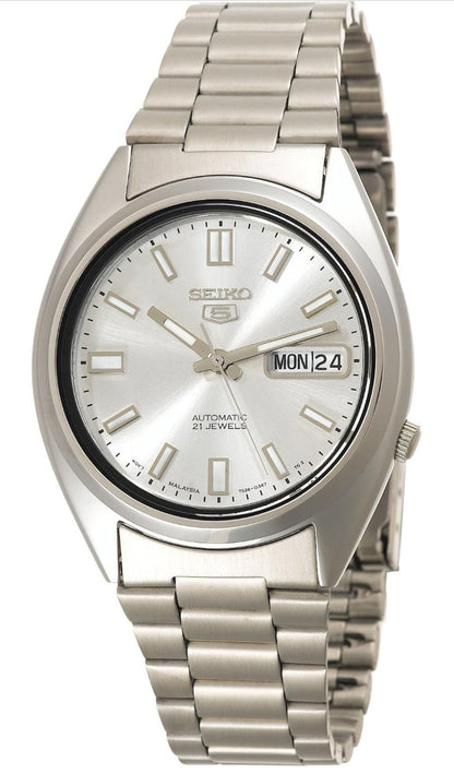 Seiko 5 Manshorlosie van vlekvrye staal