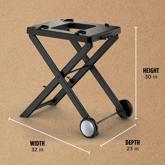 Ninja STAND Houtvuur Opvoubare Buitelugbraaistaander, Versoenbaar met Ninja Houtvuurbraaiers (OG700-reeks), Opvoubaar, Sygereedskaphouer, Weerbestand, Swart