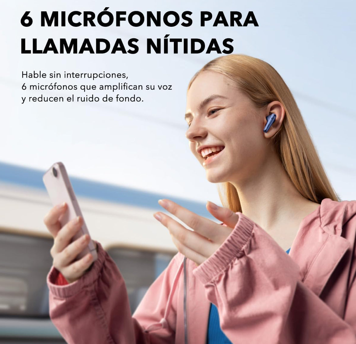 Soundcore by Anker Liberty 4 NC Wireless Earbuds, 98.5% Noise Reduction, Adaptive Noise Cancelling to Ears and Environment, Hi-Res Sound, 50H Battery, Wireless Charging, Bluetooth 5.3
