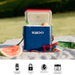 Igloo Tag-Along-Too Tailgating Cooler 11 Qt 2-Day Ice Retention - (Navy / Rainbow strap)
