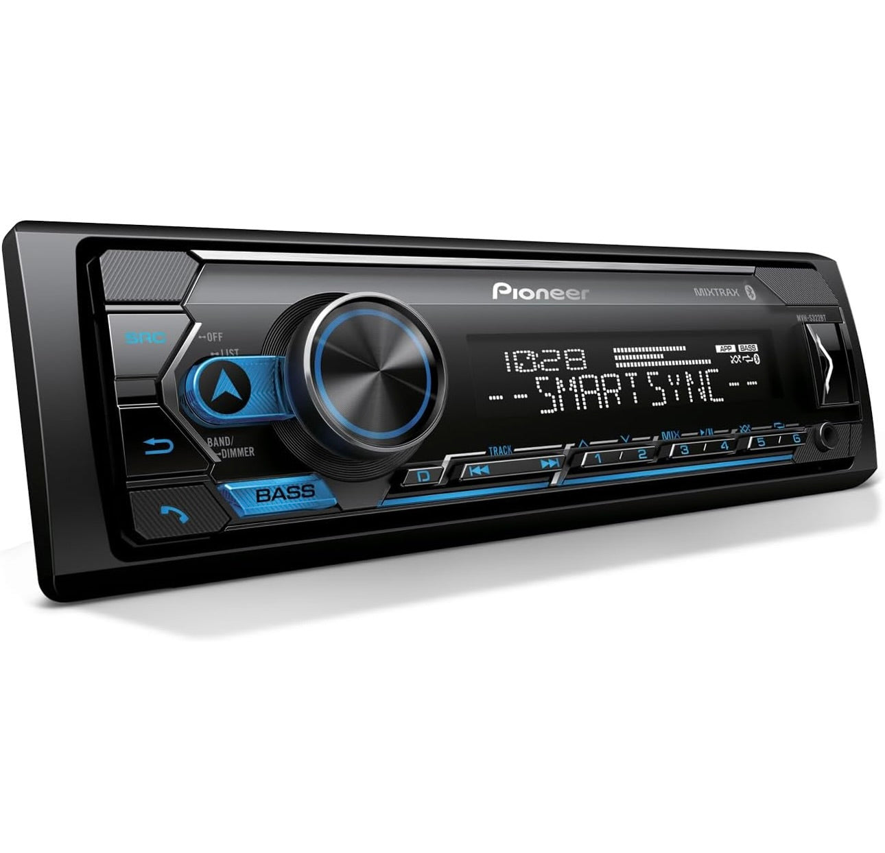 Pioneer MVH-S322BT Bluetooth-motorstereo met USB-/AUX-insette, slimfoonverbinding, Pioneer Smart Sync en handvrye oproepe vir ’n verbeterde klankervaring in die motor