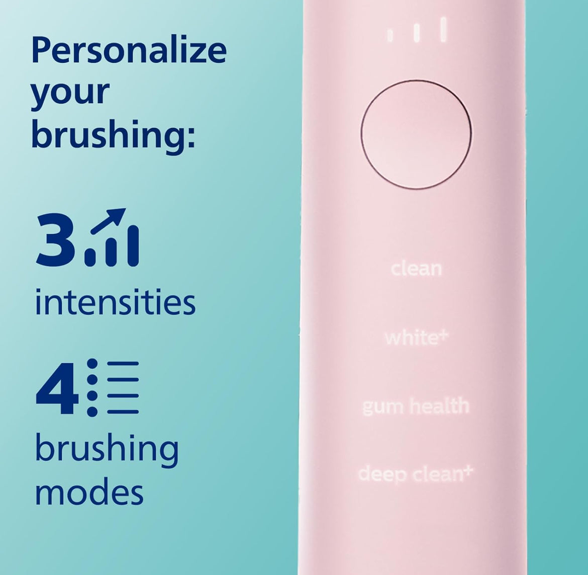 Philips Sonicare DiamondClean Smart 9300 Elektriese Tandeborsel, Soniese Tandeborsel met Toepassing, Druksensor, Borselkopbespeuring, 4 Borselmodusse en 3 Intensiteitsvlakke - Pienk, Model HX9903/25