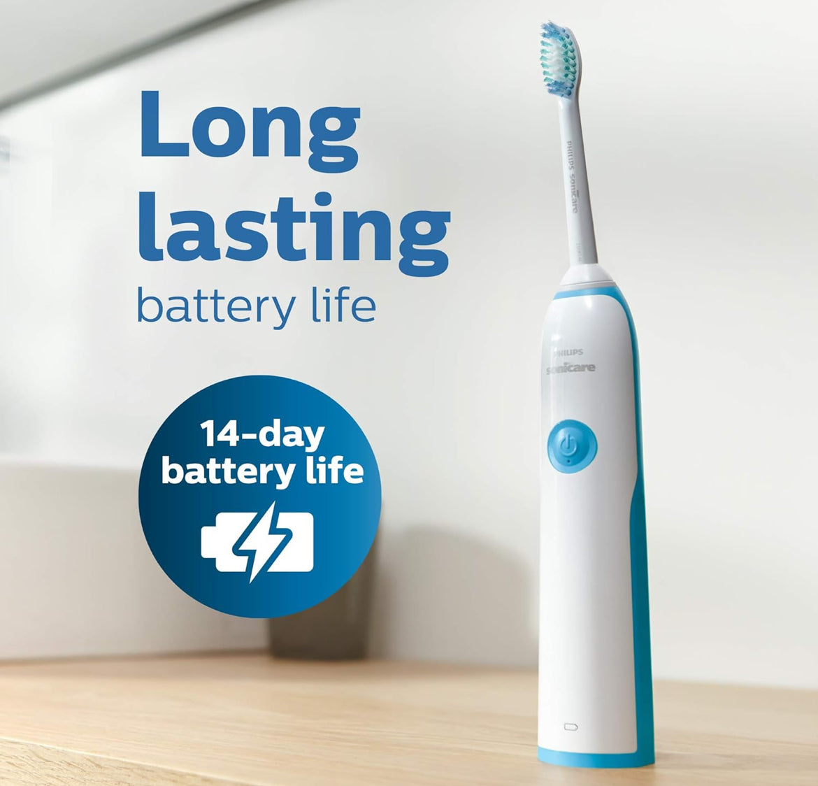 Philips Sonicare DailyClean 2100 Herlaaibare Elektriese Tandeborsel (HX321117) - Mid-Blou 1 ST.
