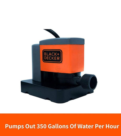 BLACK+DECKER Swembadseilpomp, 350 GPH Outomaties