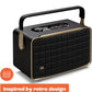 JBL Authentics 300 - Retro Style Wireless Bluetooth/WiFi Home Speaker, Built in Battery (4800mAh) - (White/Gold)