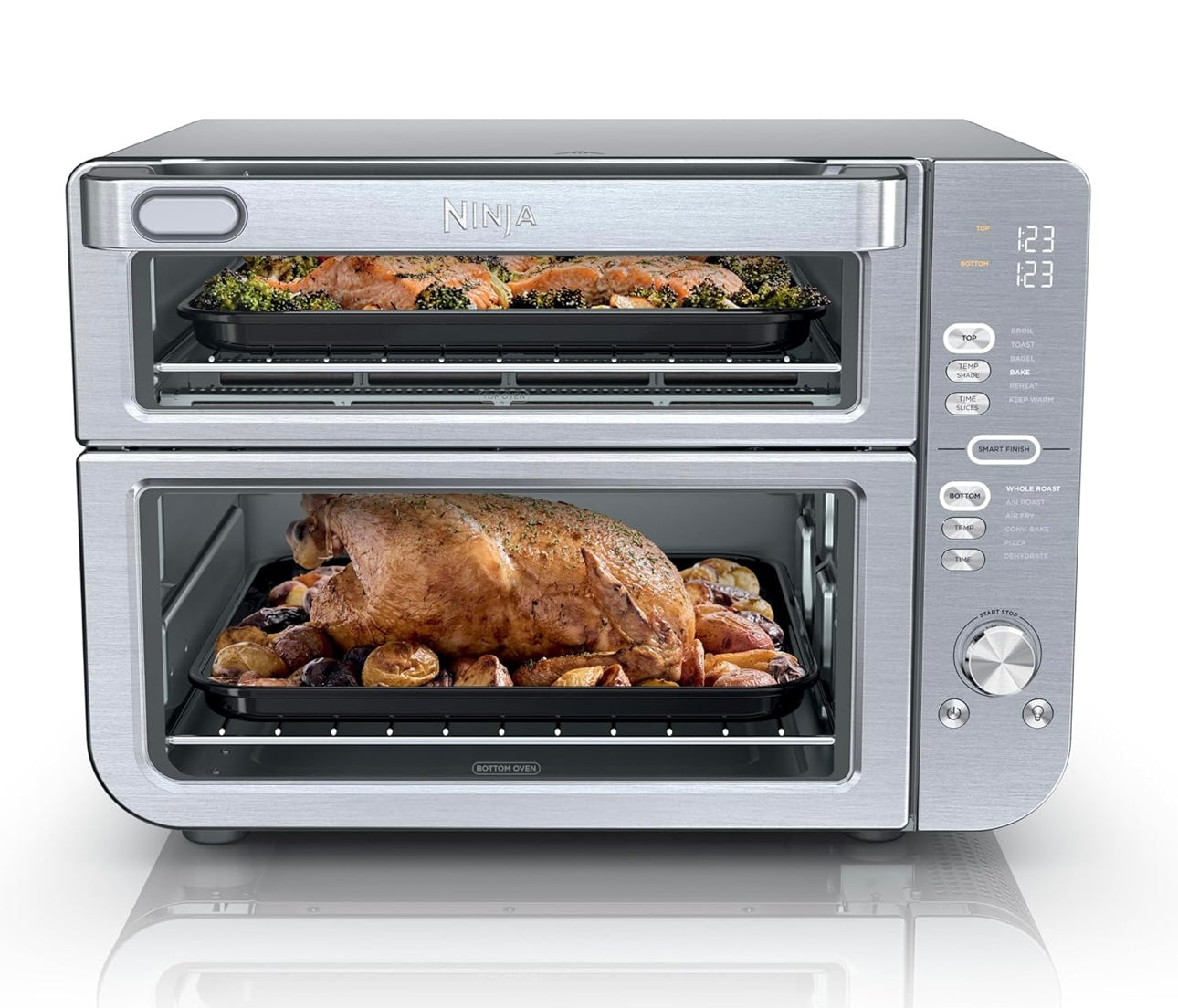 Ninja Air Fryer & Toaster Oven, Double Stack XL, Countertop Oven, 12-in-1  (Stainless Steel DCT601 )