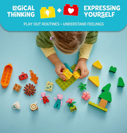 LEGO DUPLO Peppa Pig Kampeerreis Kleuterleerspeelding – Sensoriese Speelding vir Kreatiewe en Ontwikkelingspel