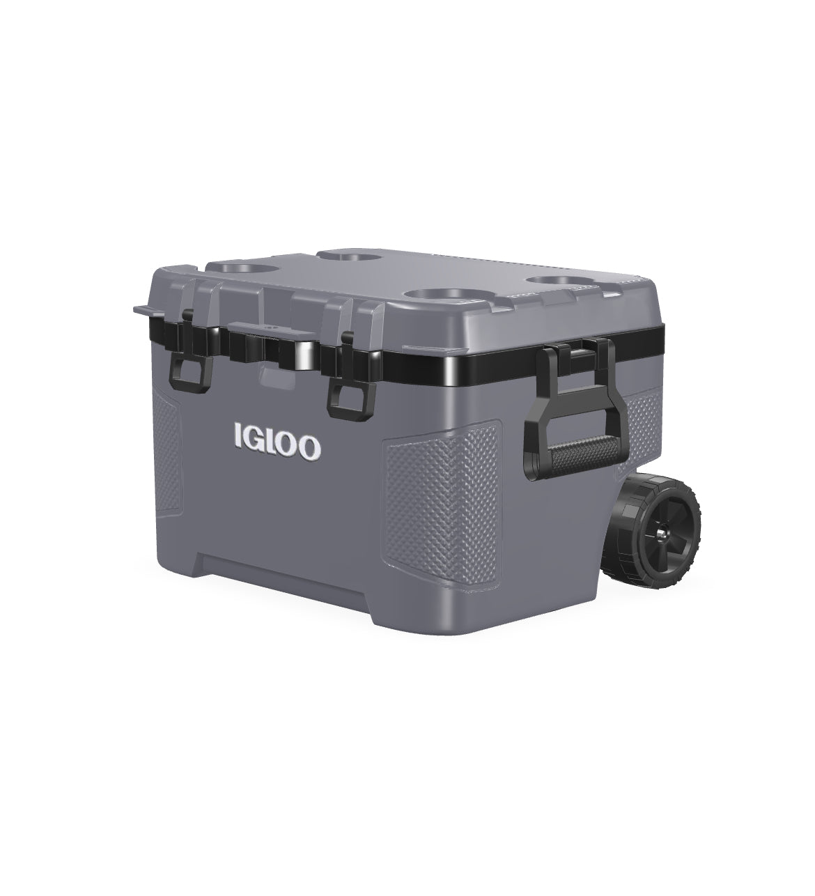 Igloo Trailmate 52Qt Wheeled Cooler, Insulated Hard Shell Ice Chest - Carbonite