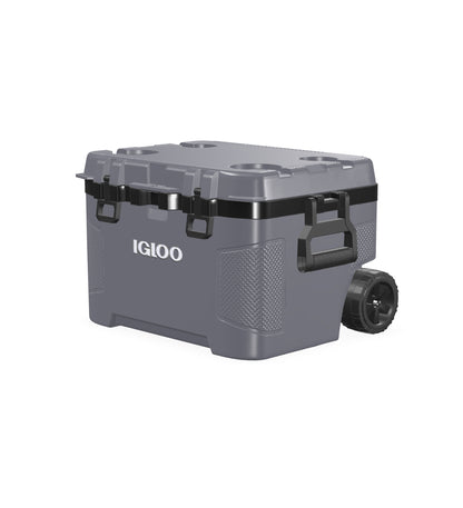 Igloo Trailmate 52Qt Wheeled Cooler, Insulated Hard Shell Ice Chest - Carbonite