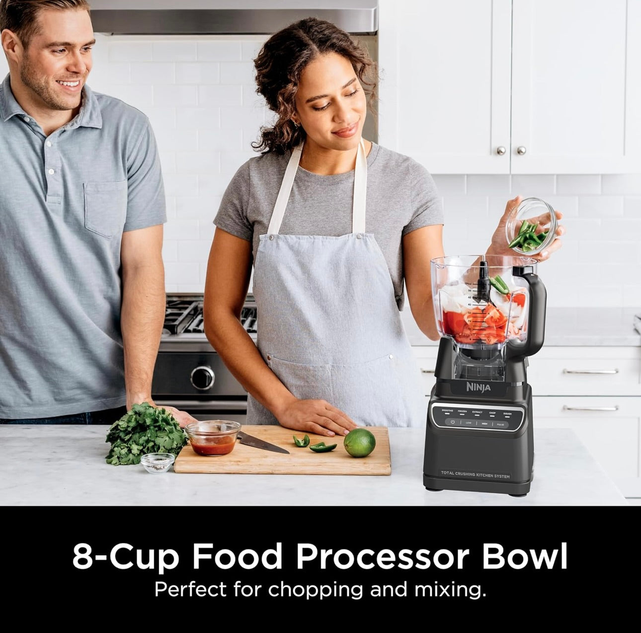 Ninja Blender, Kitchen System for-Smoothie, Frozen, Extract, Chop & Dough, Pitcher, 8-cup Food Processor Total Crushing, 1200 Watt, BPA Free -Dark Grey - BR601AMZ