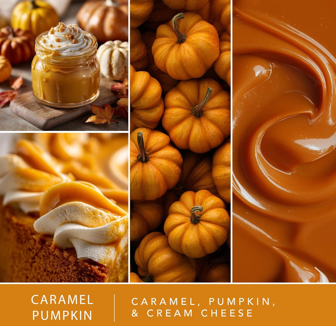 Scentsationals Fall Wax Melts Long Lasting, Strong Scent Melts - Pumpkin Spice W/ Apple Muffins, Marshmallow, and Caramel (PACK OF 4)