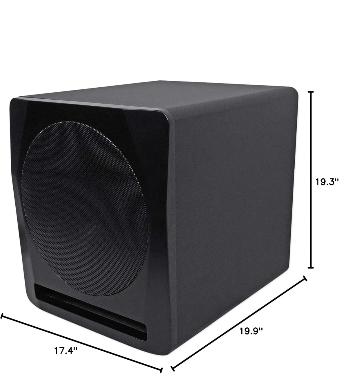 Rockville APM10B 10" 400 Watt Powered Studio Subwoofer Pro Sub + Acoustic Riser