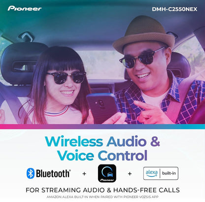 Pioneer DMH CNEX Digitale Multimedia-ontvanger met Bedrade Apple CarPlay en Android Auto, 6.8" Kapasitiewe Raakskerm, Dubbel-DIN, Ingeboude Bluetooth, Amazon Alexa via App, Agteruitryskamera-versoenbaar