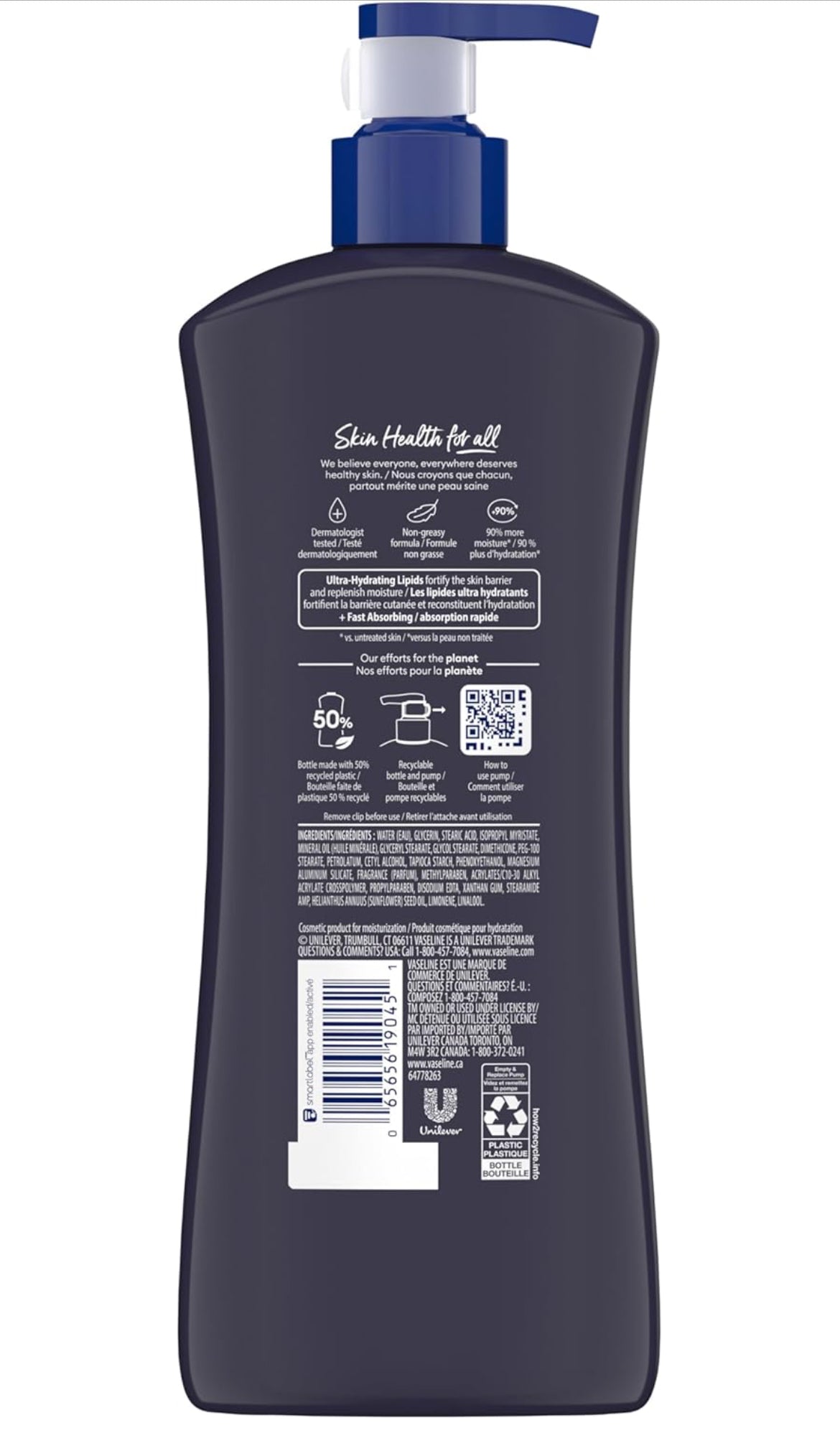 Vaseline Men's Healing Moisture Hand & Body Lotion For Dry or Cracked Skin Fast Absorbing Non-Greasy Lotion for Men 20.3 oz, Pack of 3
