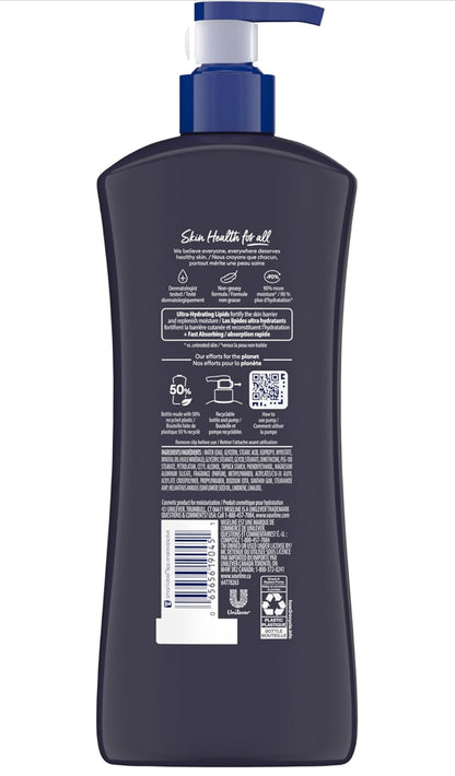 Vaseline Men's Healing Moisture Hand & Body Lotion For Dry or Cracked Skin Fast Absorbing Non-Greasy Lotion for Men 20.3 oz, Pack of 3