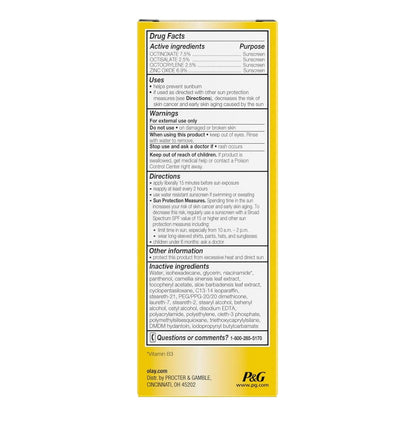 Olay Gesigbevogtiger, Volledig met Sonskerm SPF 30 Sensitiewe Vel Nie-Komedogenies - Vitamien E & Aalwyn - (2.5 Oz - 2 Pak)