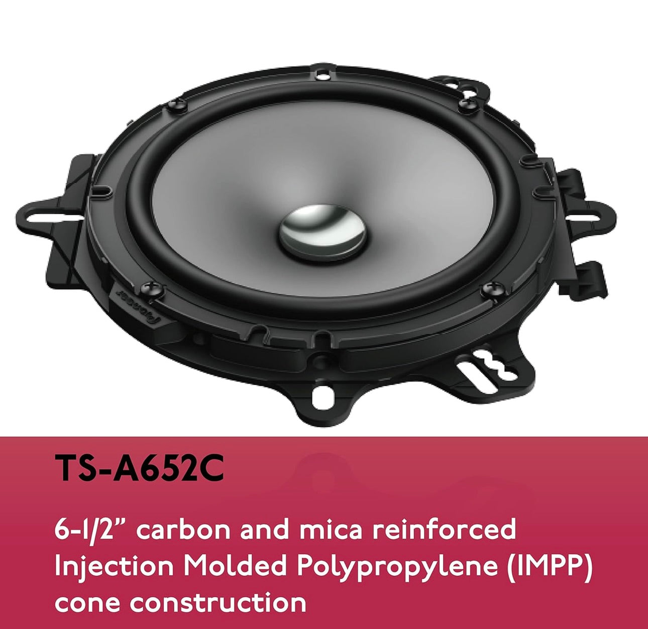 PIONEER TS-A652C, 2-rigting motorluidsprekers, volle omvang, helder klankgehalte, maklike installasie en verbeterde bassreaksie, 6.5” luidsprekers