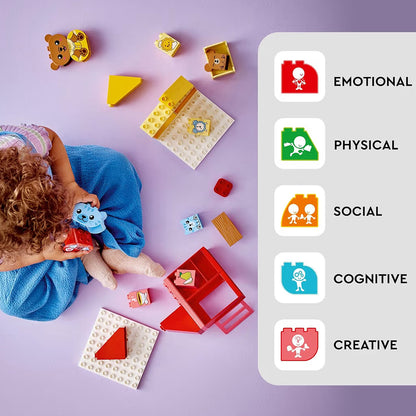 LEGO DUPLO My Eerste Daaglikse Roetines: Eet- en Bedtydspeelding vir Sosiale en Emosionele Rolspel, Dierspeelgoed